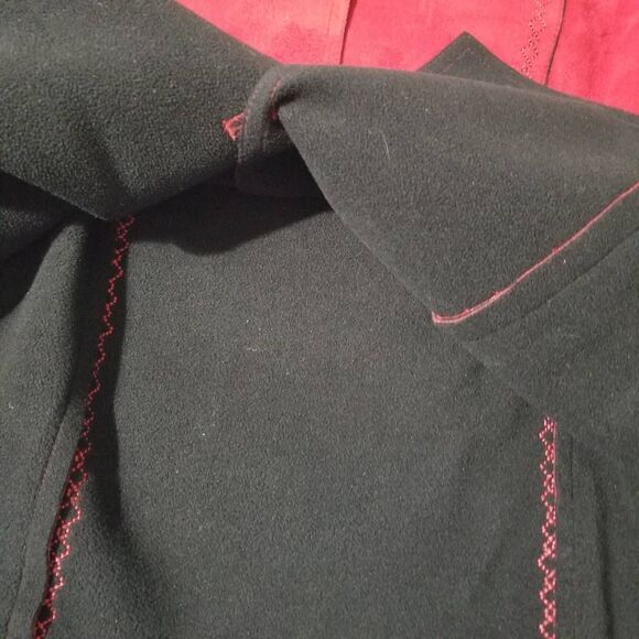 Alfred Dunner Red Microsuede Lightweight Jacket - Picture 6 of 6